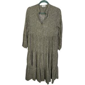 Sweet Salt Green Floral Fall Dress, Size 12